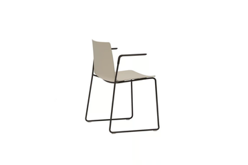 FLEX OUTDOOR SO1323 - Sled base Polymer garden chair with armrests by Andreu World - view 3